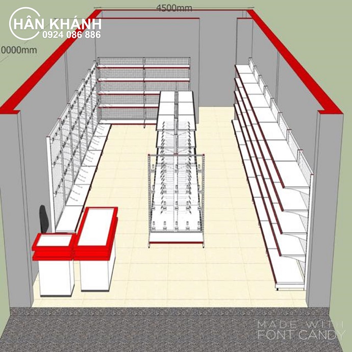 thiết kế, tư vấn lắp đặt và cung cấp kệ siêu thị, cửa hàng tạp hóa,...